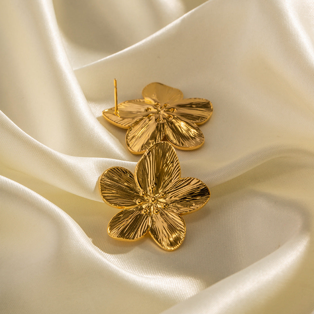 Brianna - Gold Flower Earrings