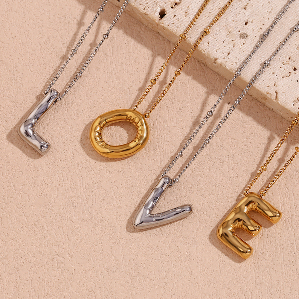 Arabella - Balloon Letter Initial Necklace