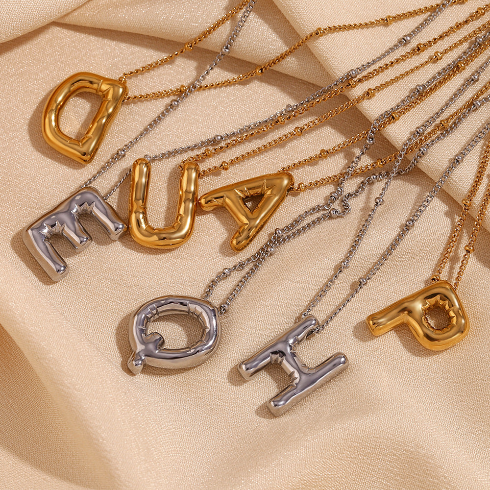 Arabella - Balloon Letter Initial Necklace