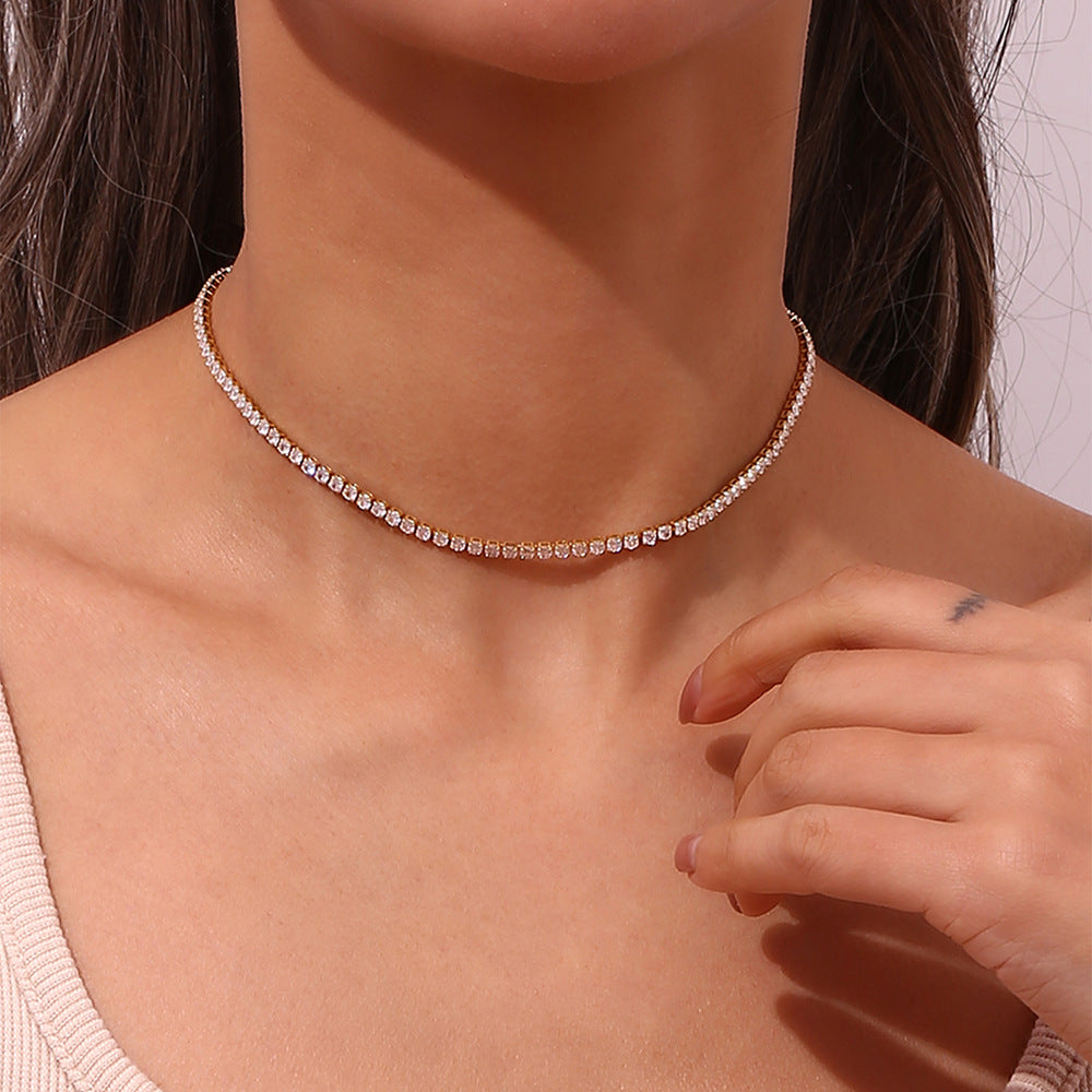 Edith - Diamond Tennis Necklace