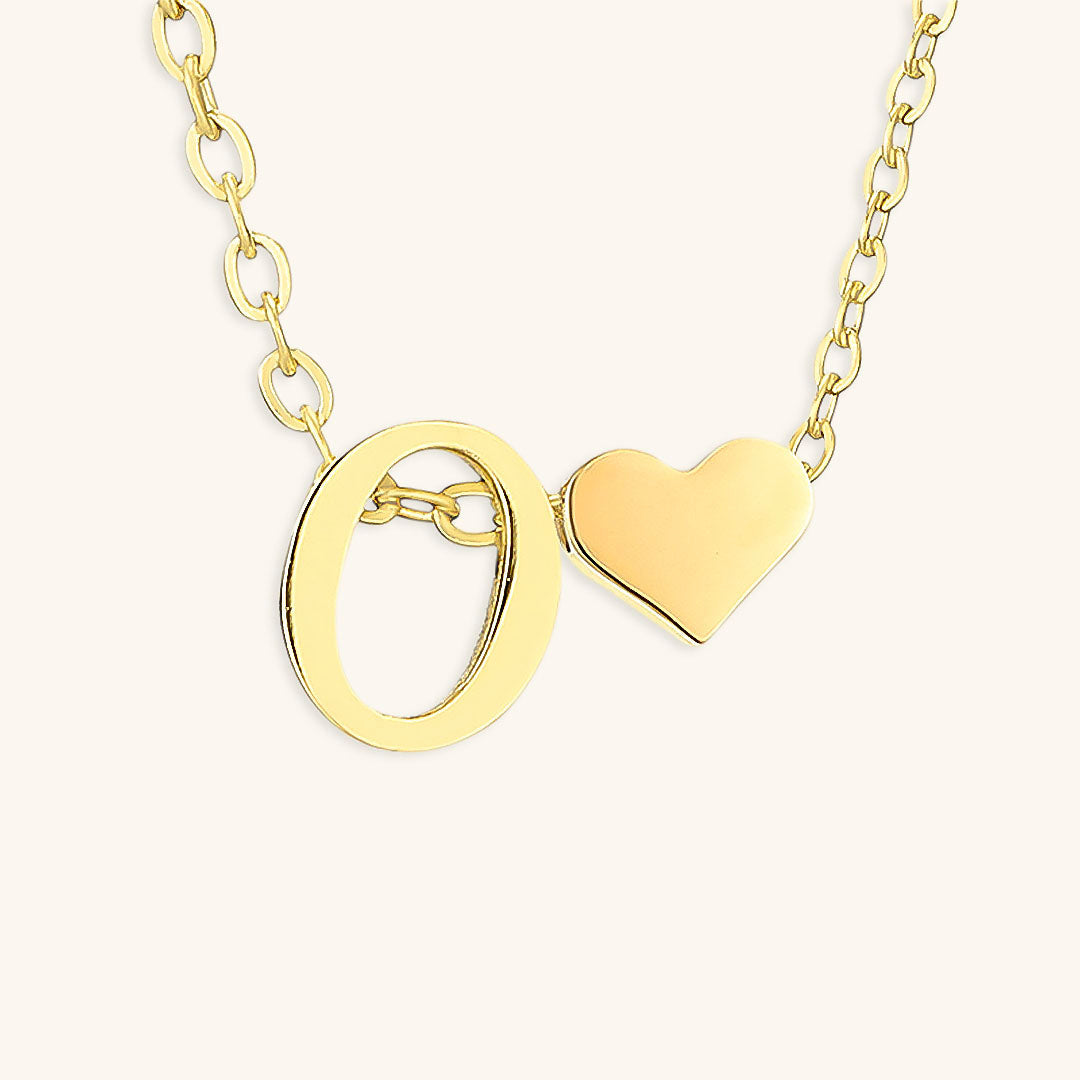 Mallory - Love Initial Letter Necklace
