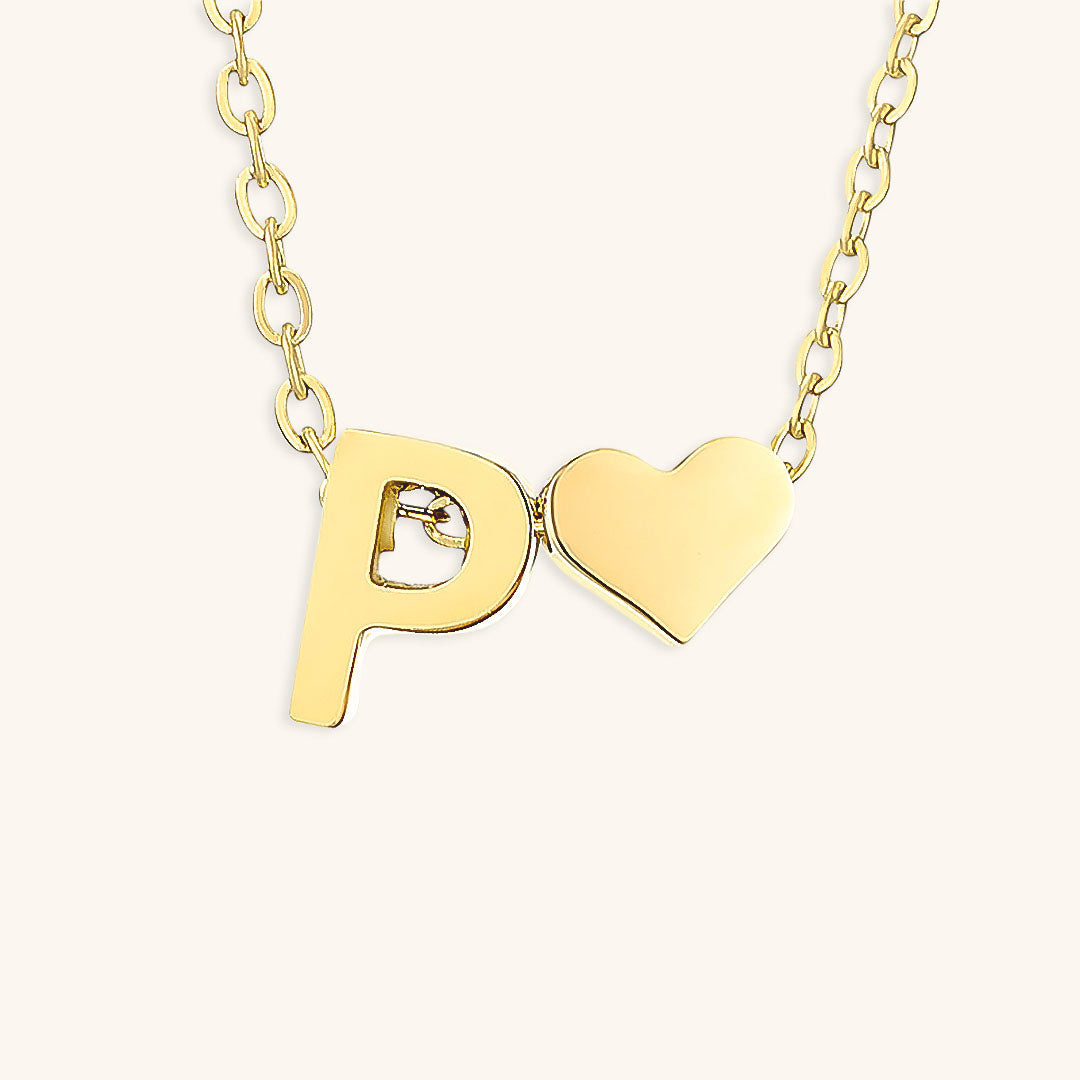 Mallory - Love Initial Letter Necklace