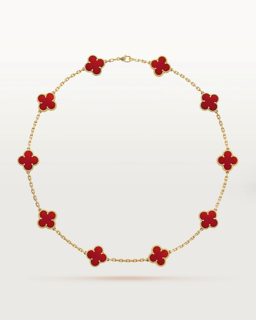 Cathy - Clover Necklace Red