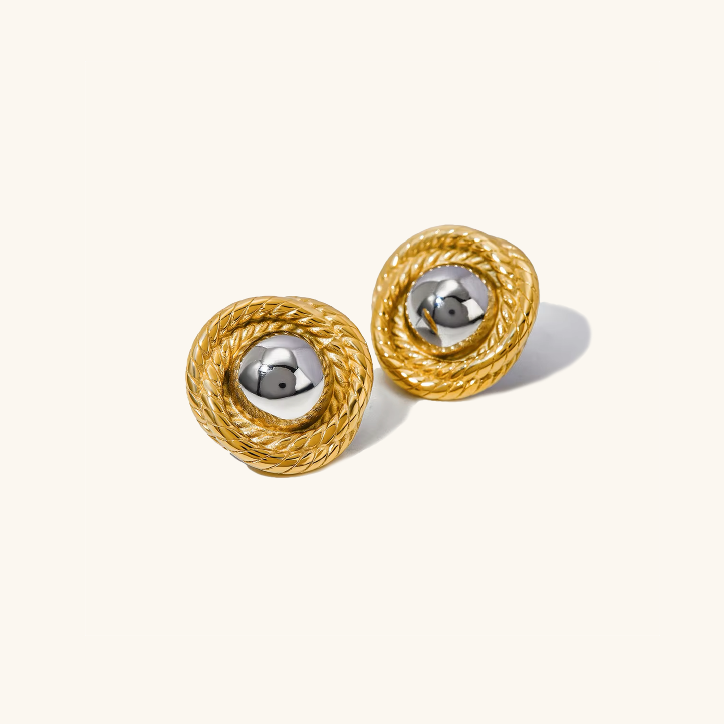 Andrea - Round Twist Earrings