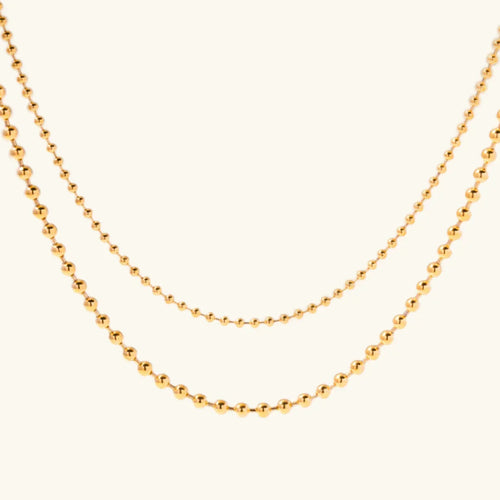 Agnes - Layered Ball Chain Necklace