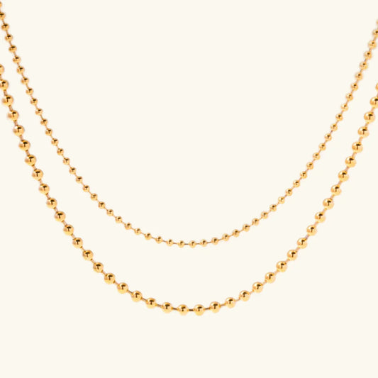 Agnes - Layered Ball Chain Necklace