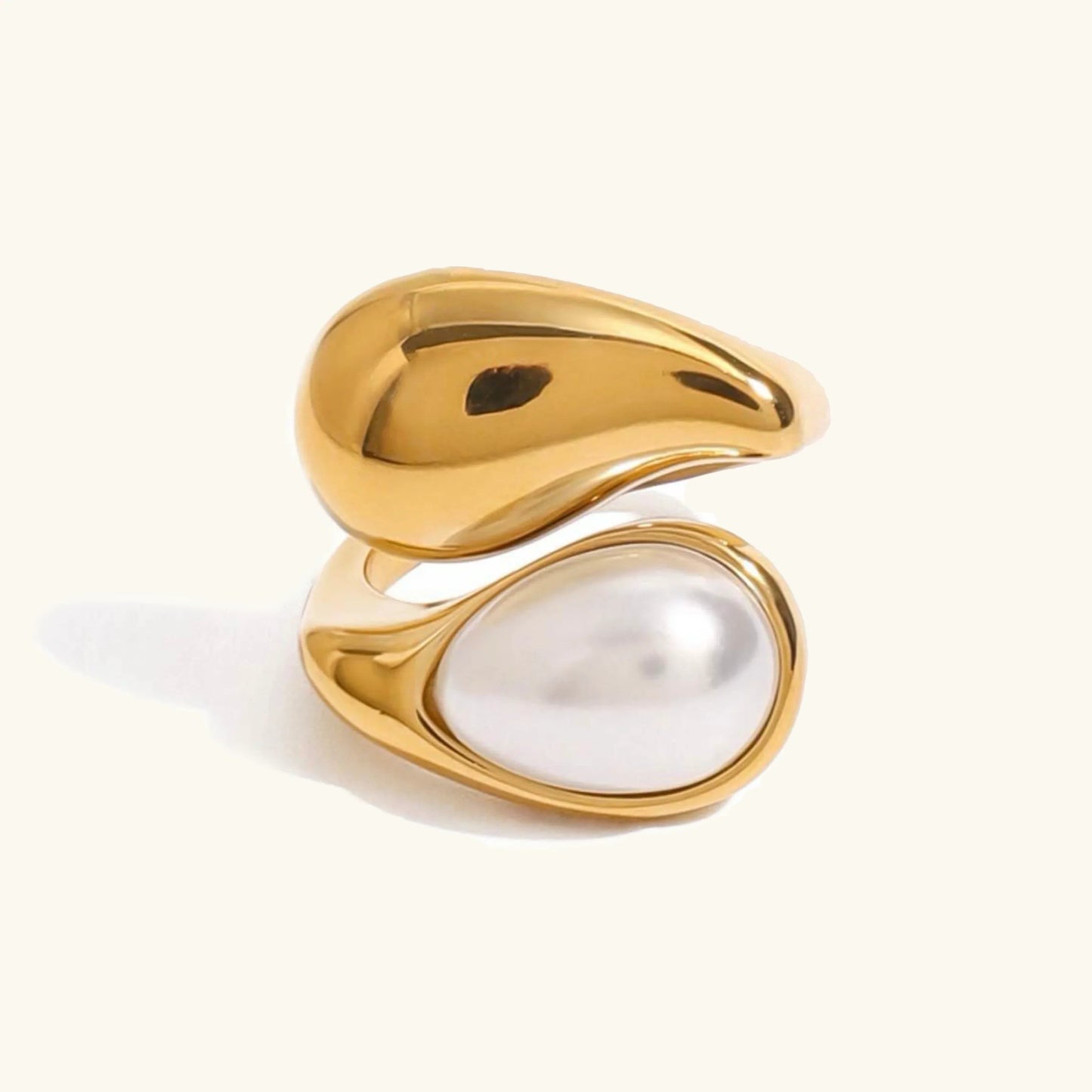 Veronica -  Amber Pearl Ring