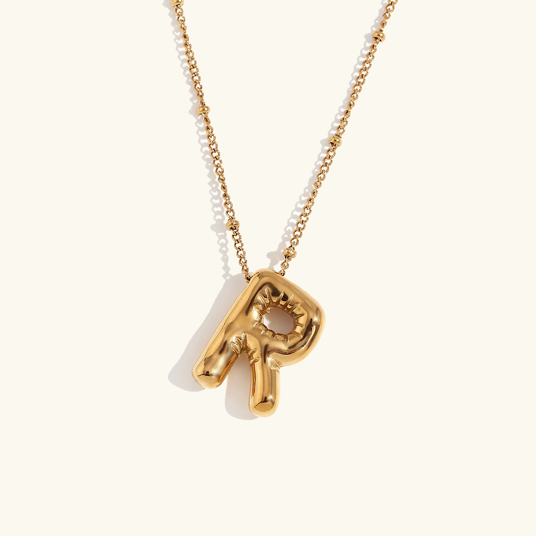 Arabella - Balloon Letter Initial Necklace