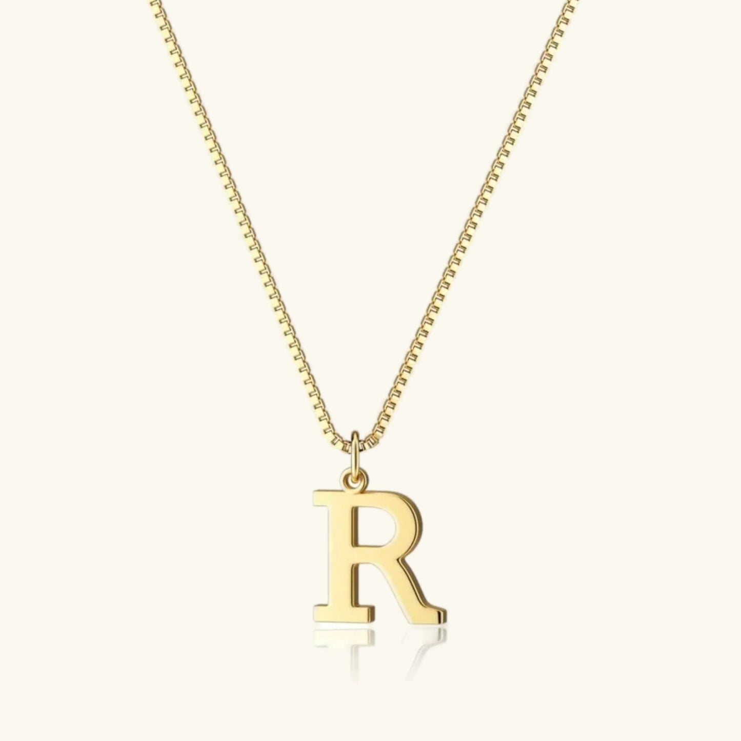 Karina - Letter Initial Gold Necklace