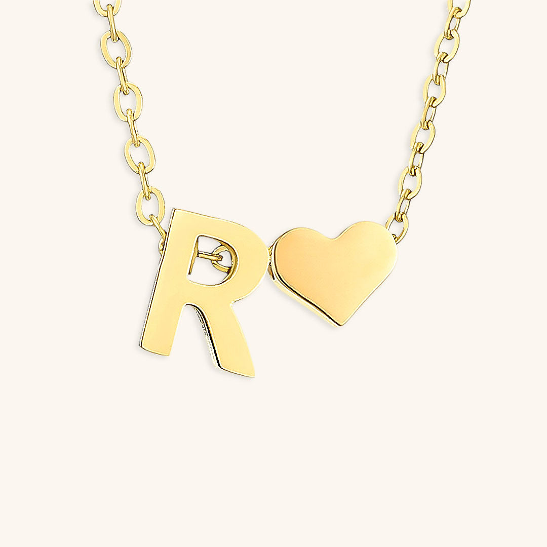 Mallory - Love Initial Letter Necklace