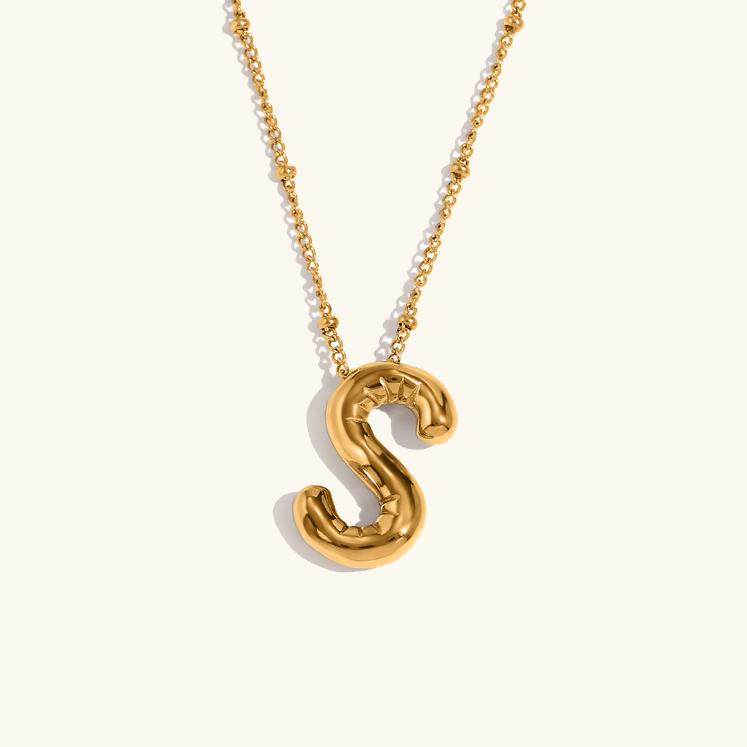 Arabella - Balloon Letter Initial Necklace