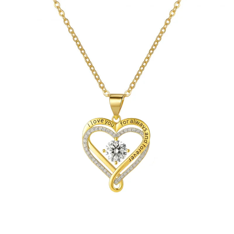 "To My Wife" - Forever & Always Eternal Heart Necklace