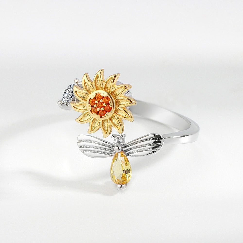 Cassidy - Sunflower Serenity Anxiety Ring