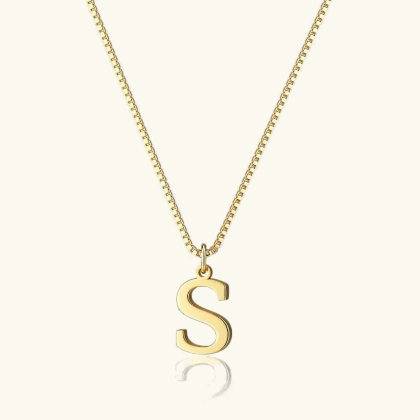 Karina - Letter Initial Gold Necklace