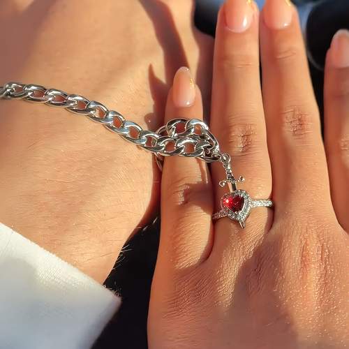 Ava - Couples Ring & Bracelet Set