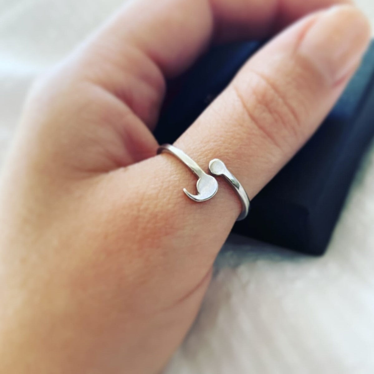 Delicate Semicolon Ring - Perseverance Ring