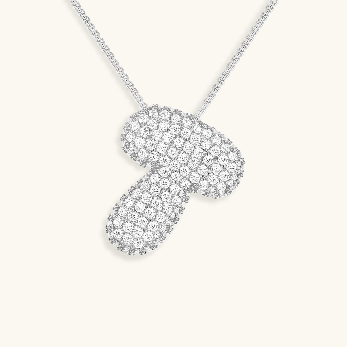 Esme - Bubble Initial Diamond Necklace