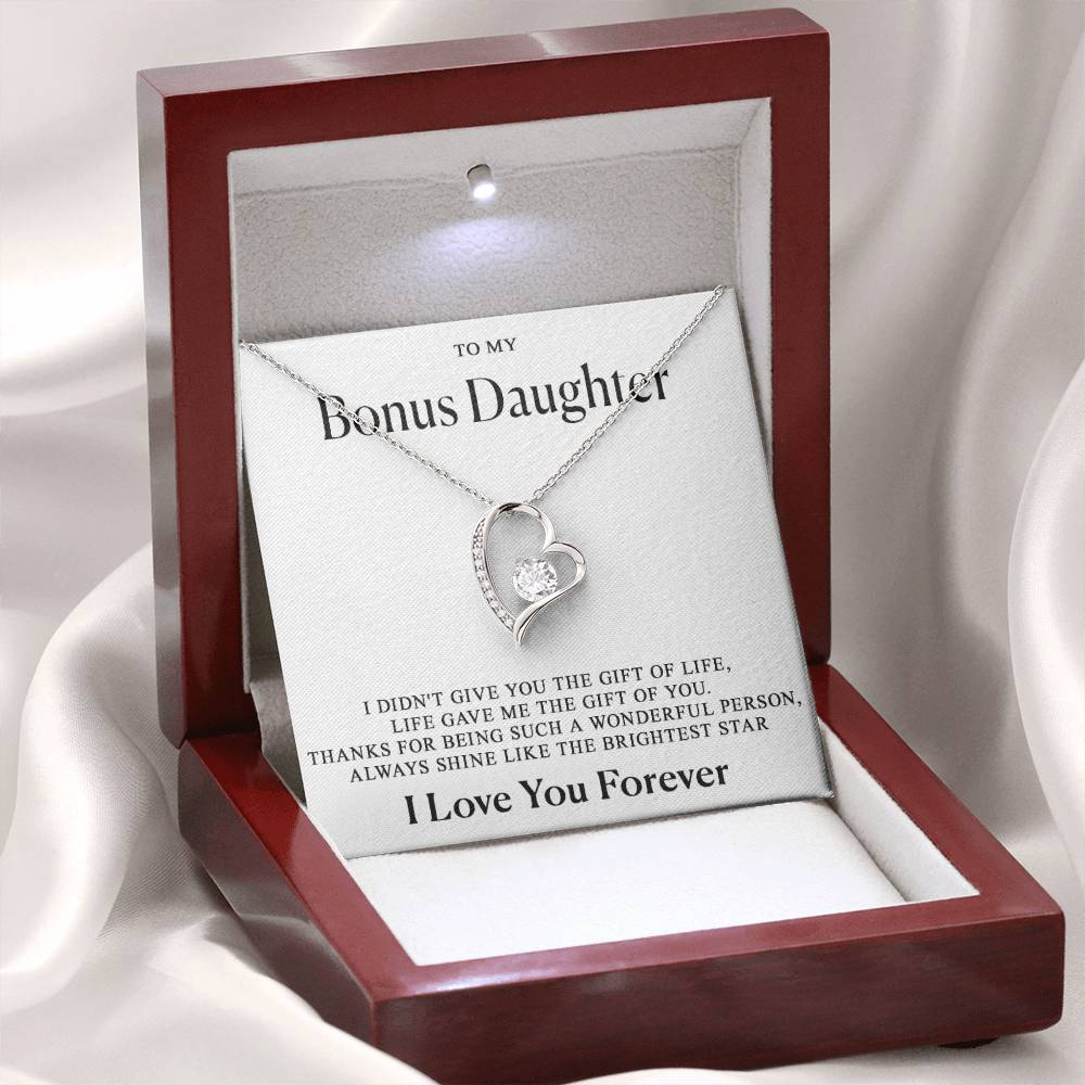 To my Bonus Daughter - Heart Necklace