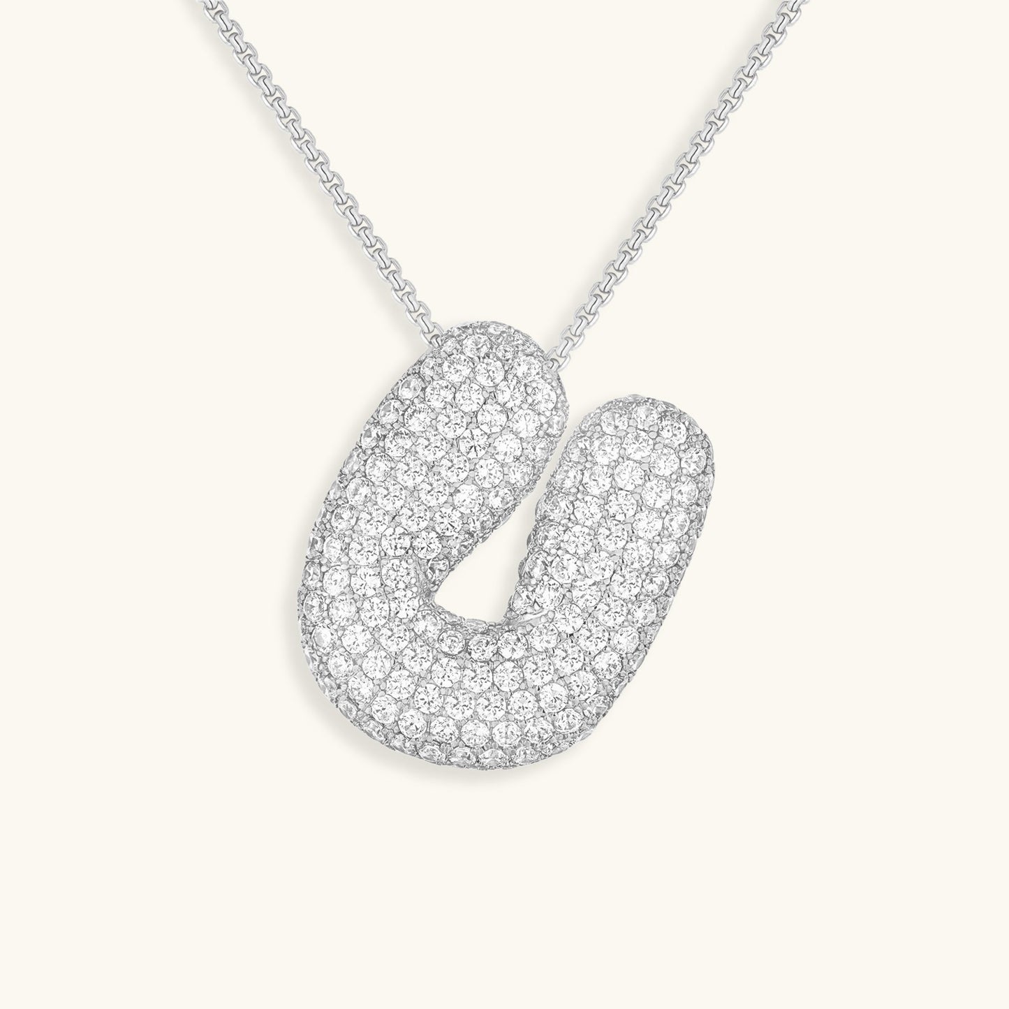 Esme - Bubble Initial Diamond Necklace