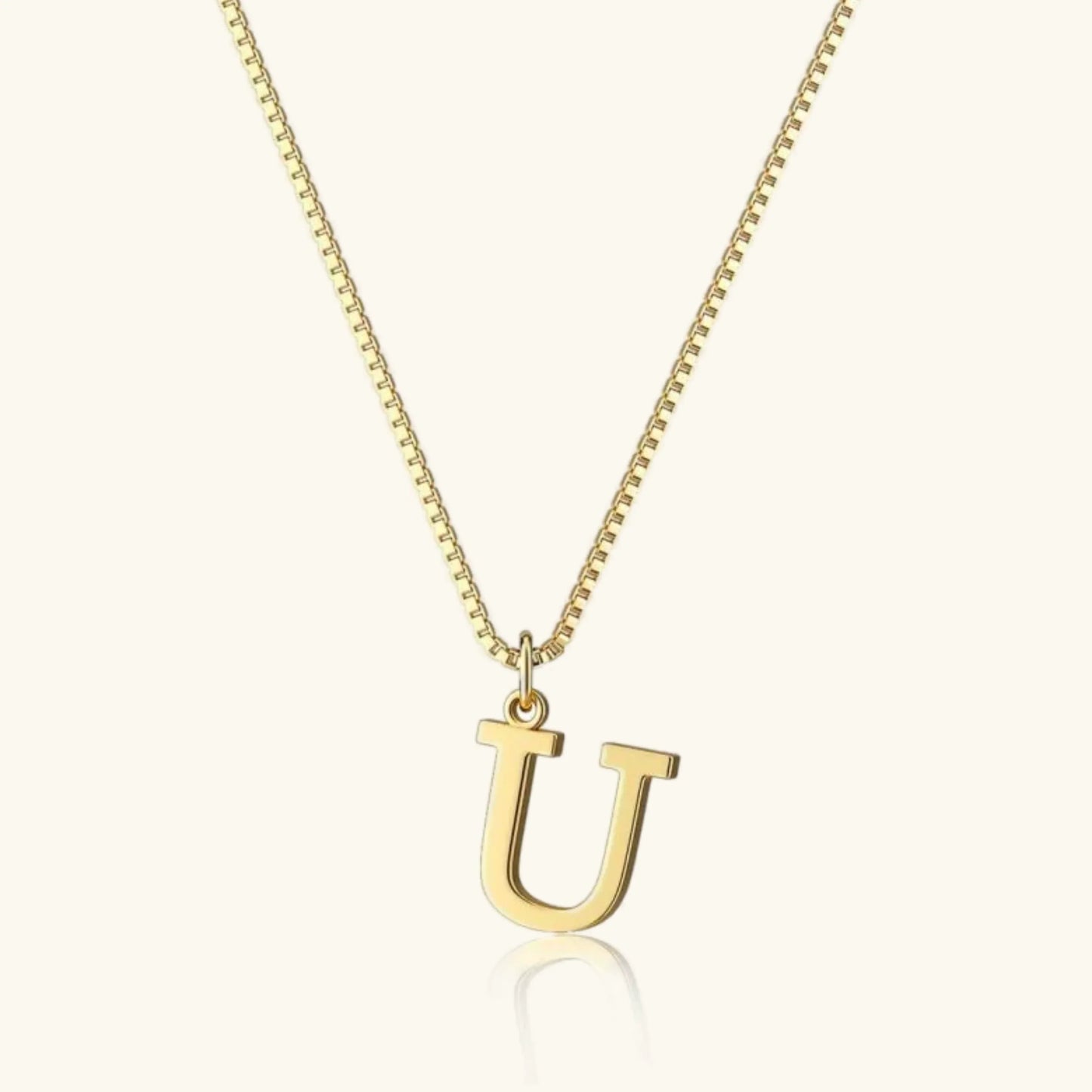 Karina - Letter Initial Gold Necklace
