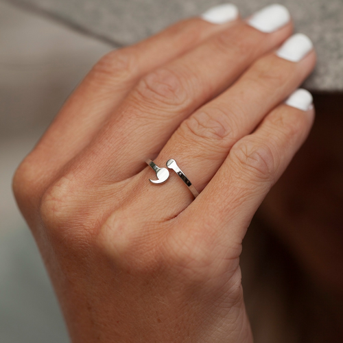 Delicate Semicolon Ring - Perseverance Ring