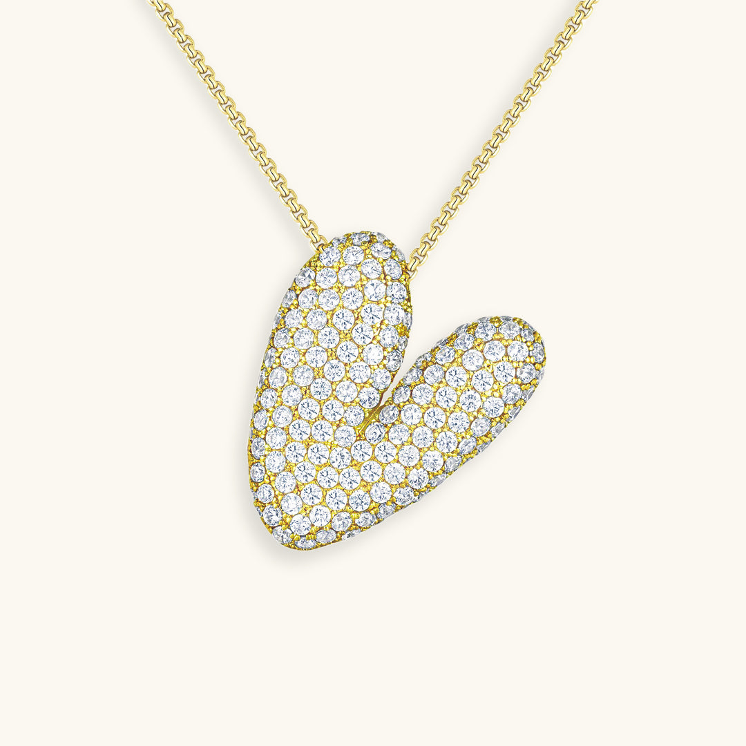 Esme - Bubble Initial Diamond Necklace