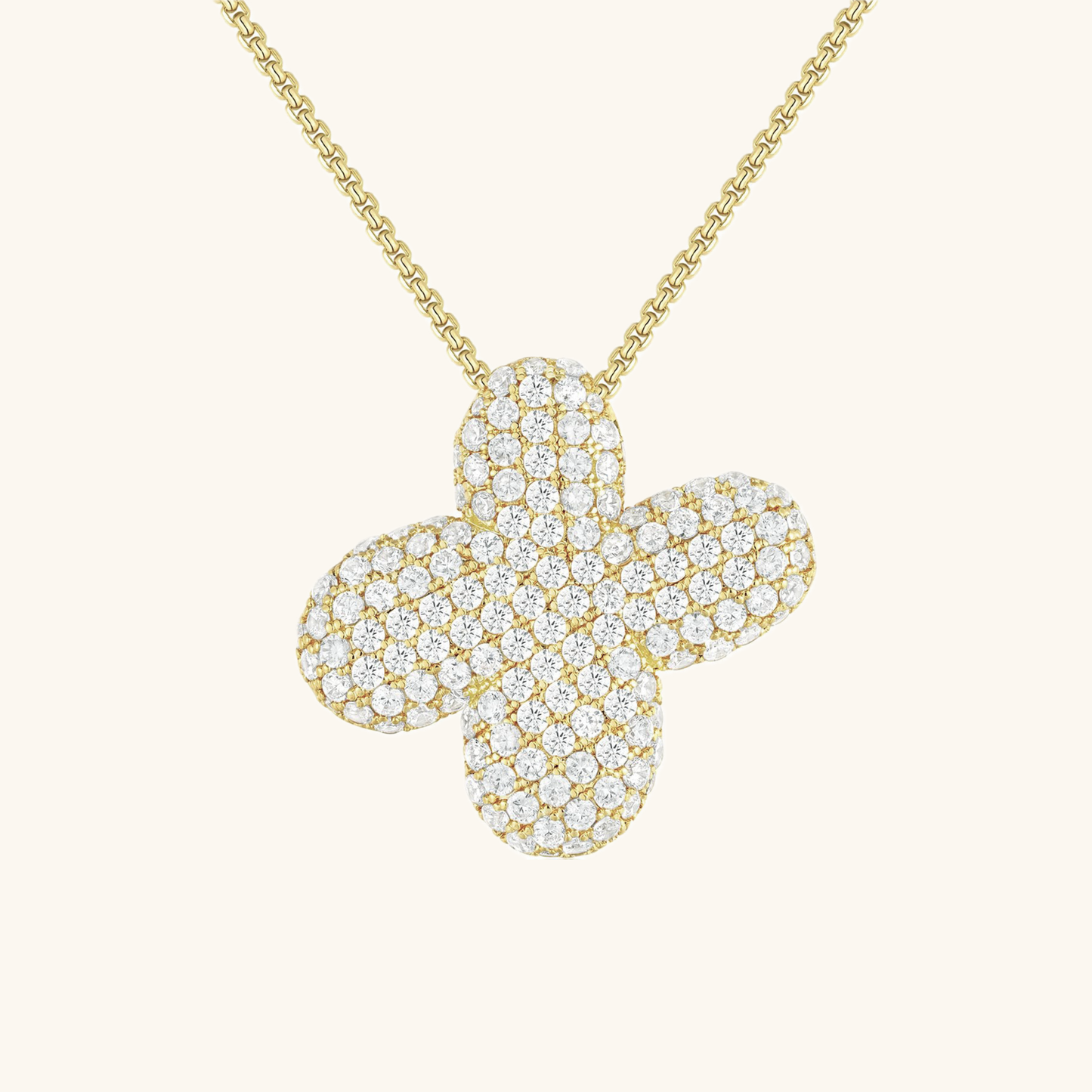 Esme - Bubble Initial Diamond Necklace