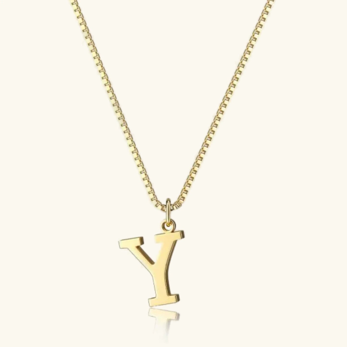 Karina - Letter Initial Gold Necklace