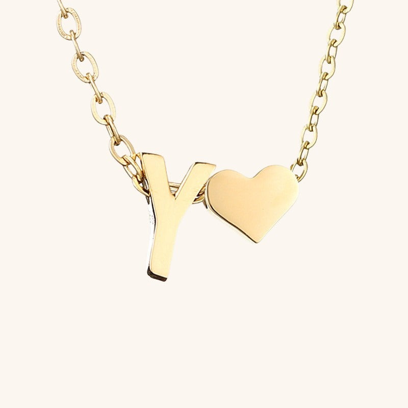 Mallory - Love Initial Letter Necklace