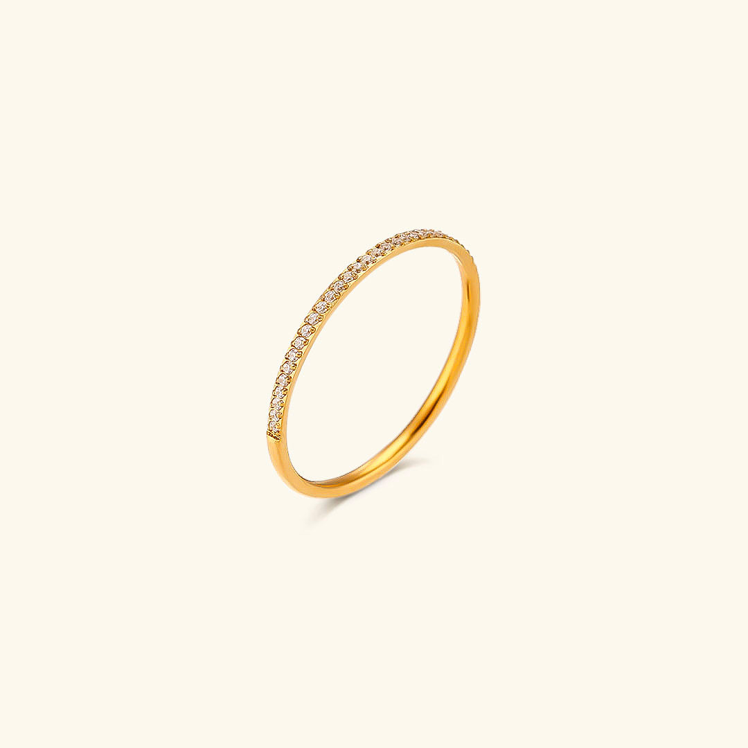 Mallory - Paved Gold Ring