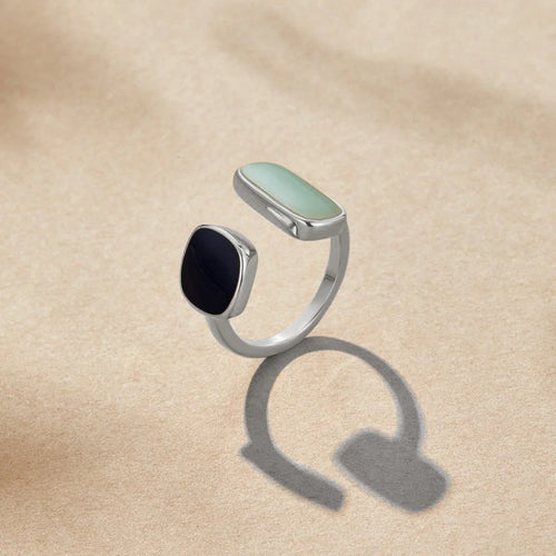 Ella - Aquamarine Wrap Ring Silver