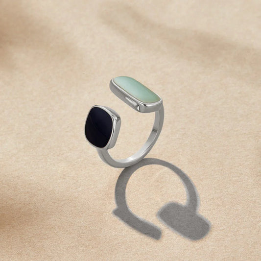 Ella - Aquamarine Wrap Ring Silver