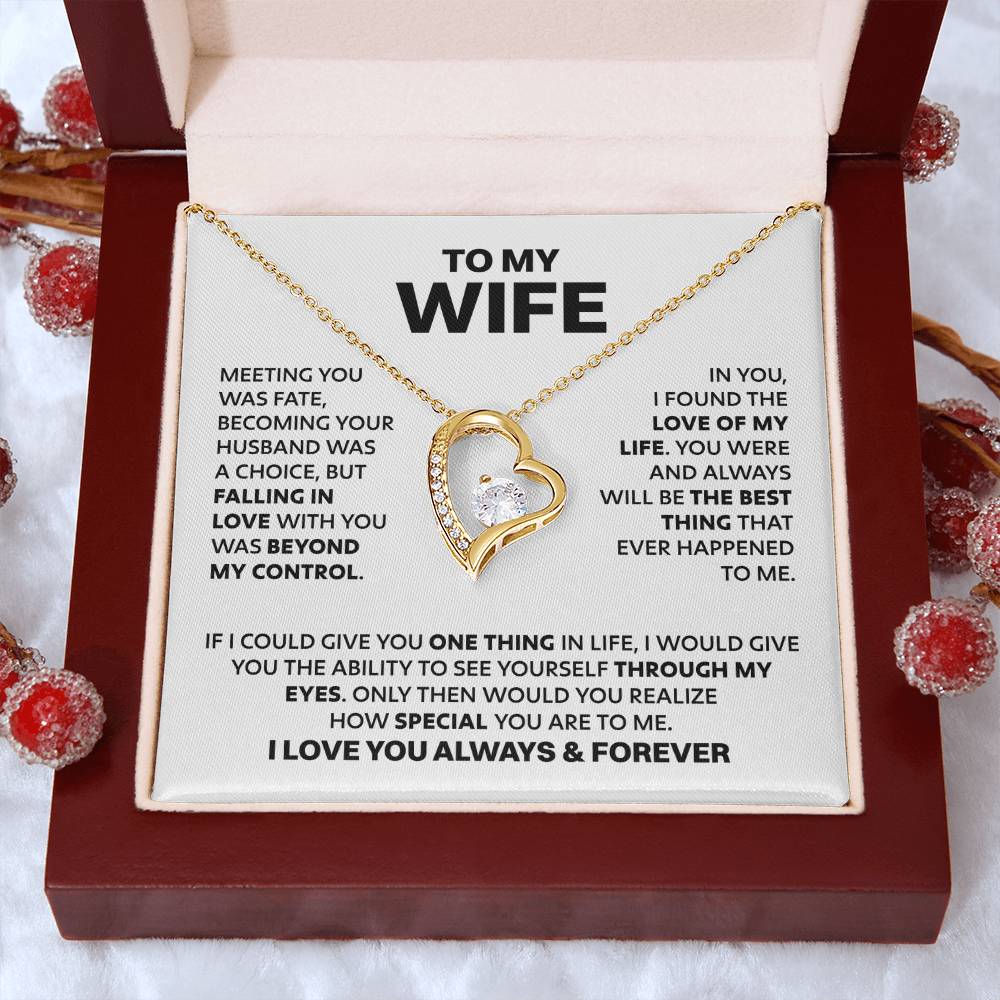 Shania - 'To My Wife' Heart Necklace