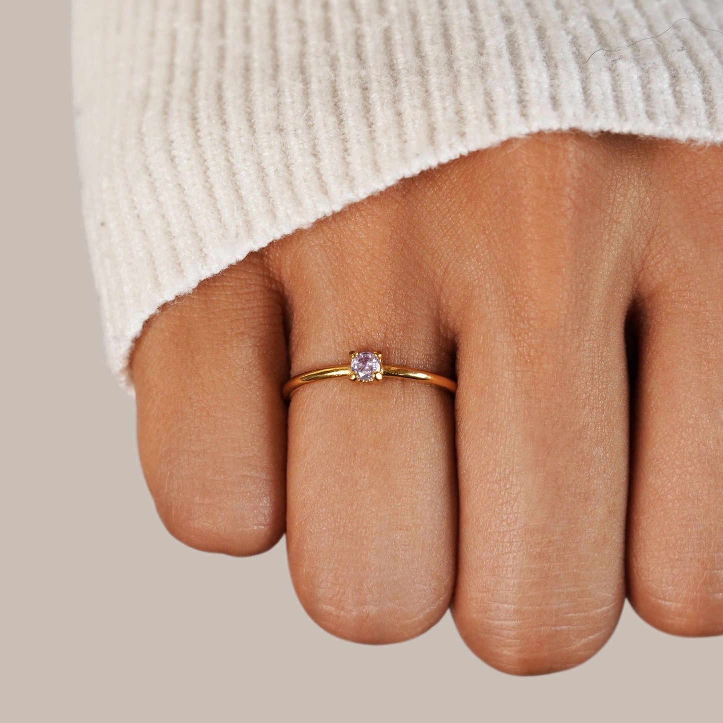 Aura - Birthstone 18K Gold Ring