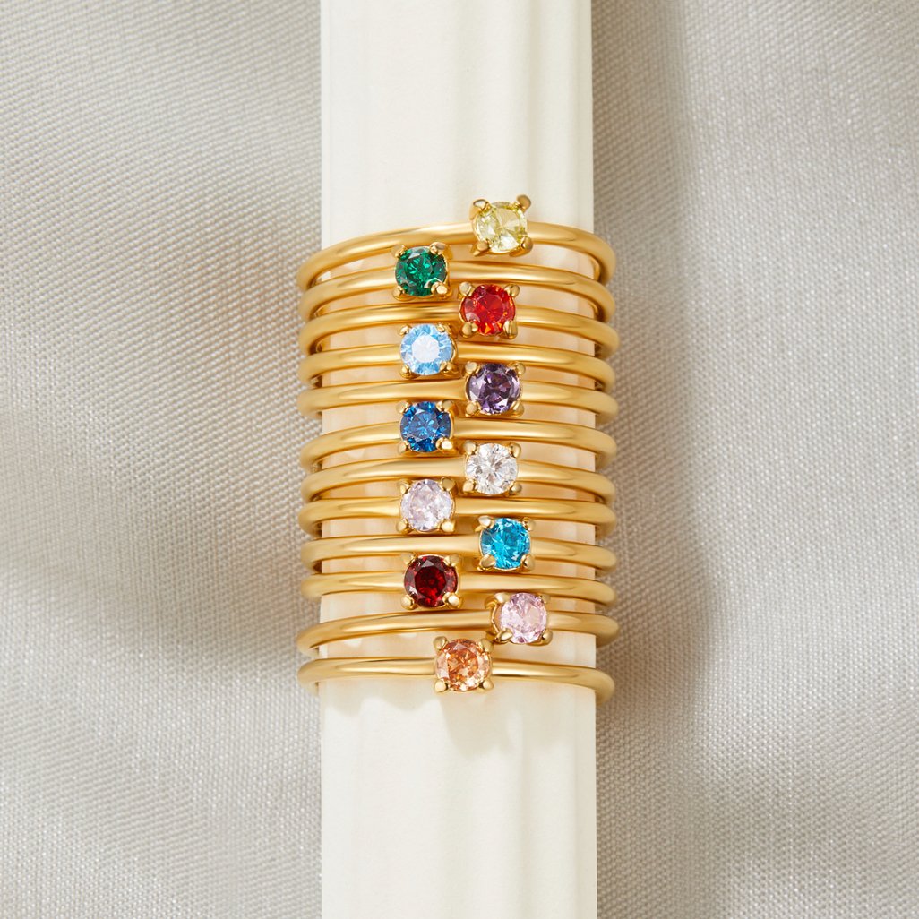 Aura - Birthstone 18K Gold Ring