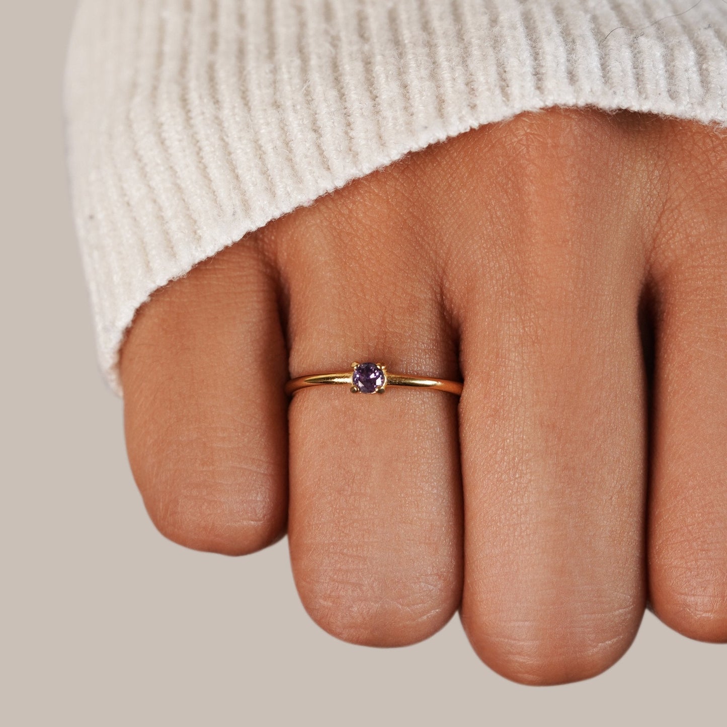 Aura - Birthstone 18K Gold Ring