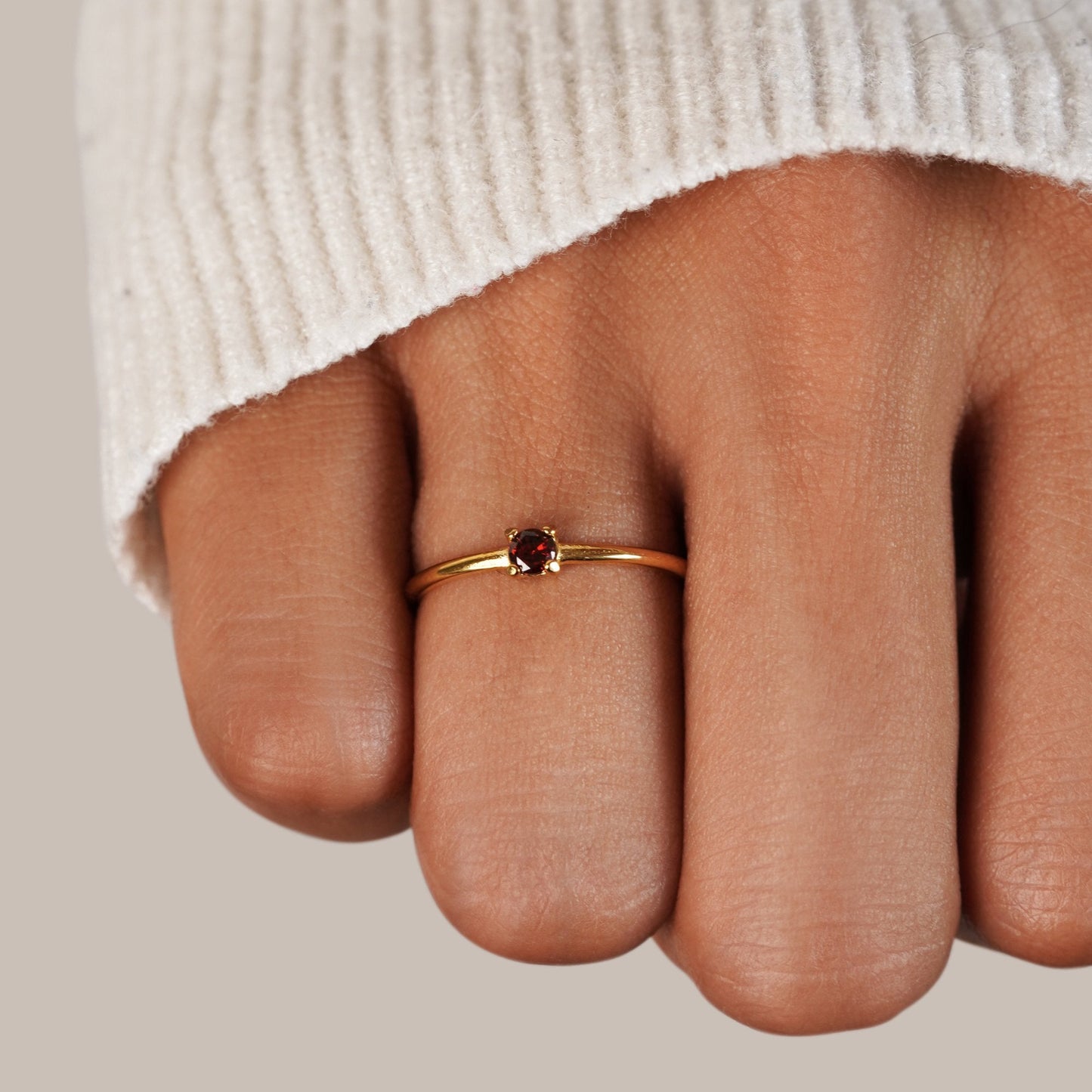 Aura - Birthstone 18K Gold Ring