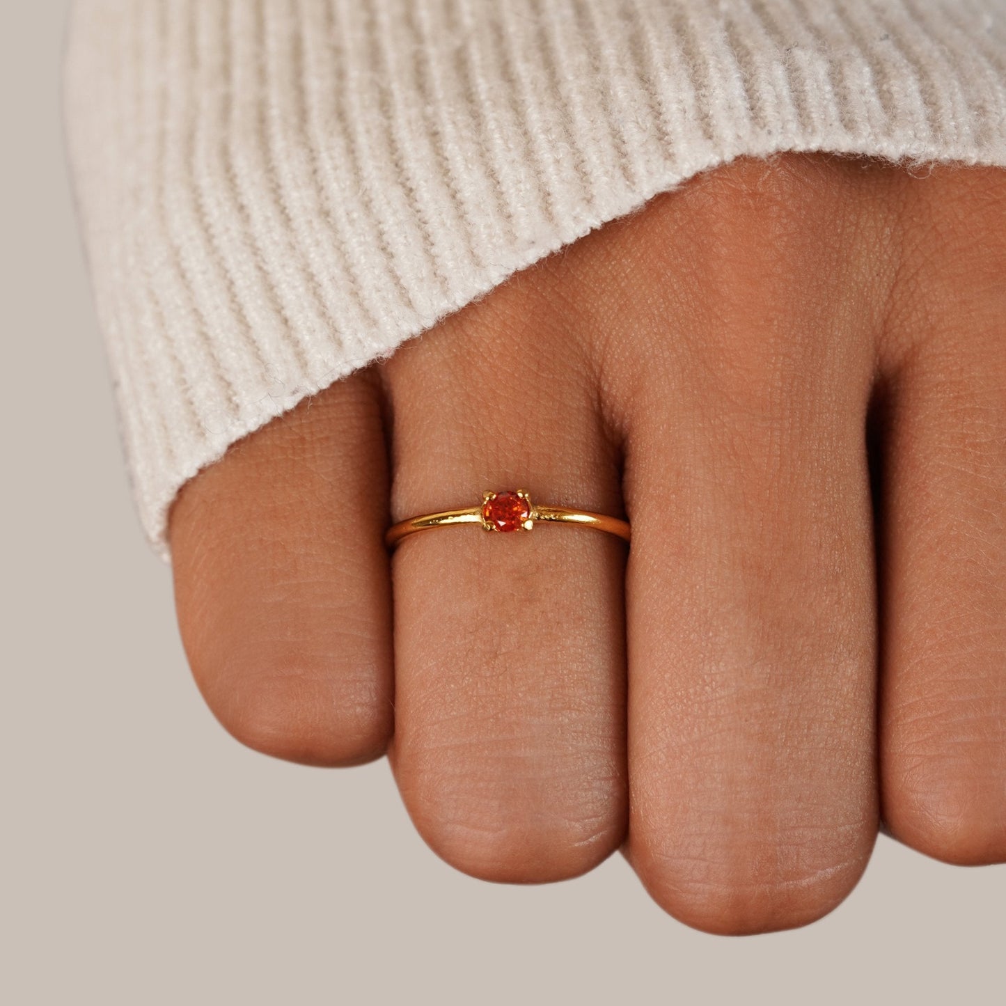 Aura - Birthstone 18K Gold Ring