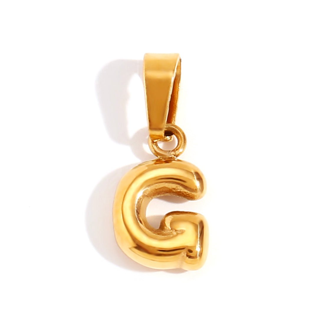Esme - Bubble Letter Necklace Gold