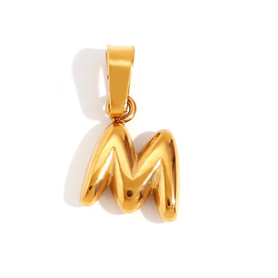 Esme - Bubble Letter Necklace Gold