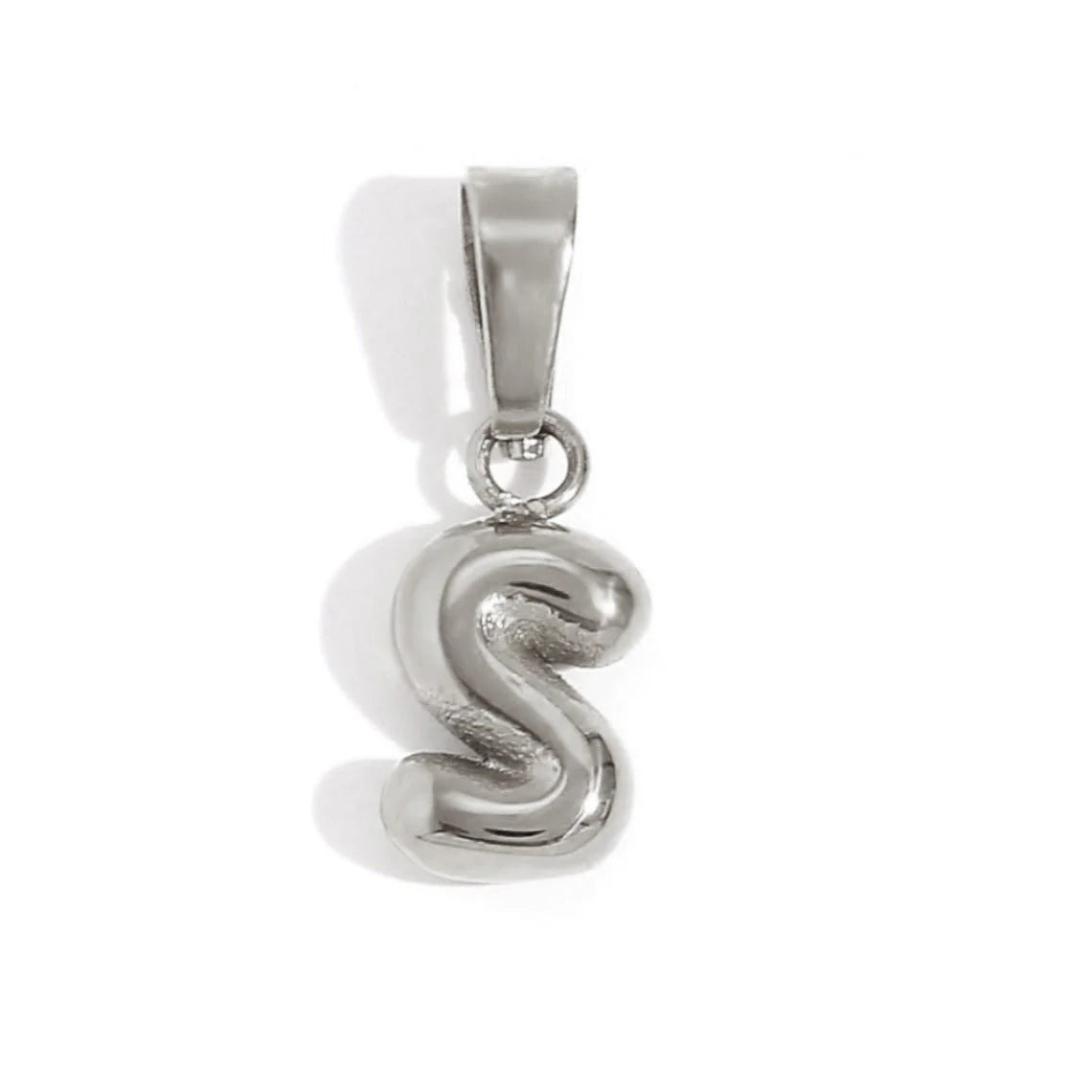 Esme - Bubble Letter Necklace Silver