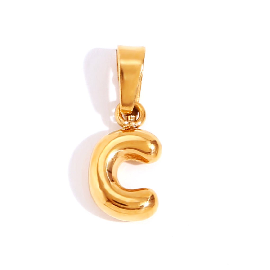 Esme - Bubble Letter Necklace Gold