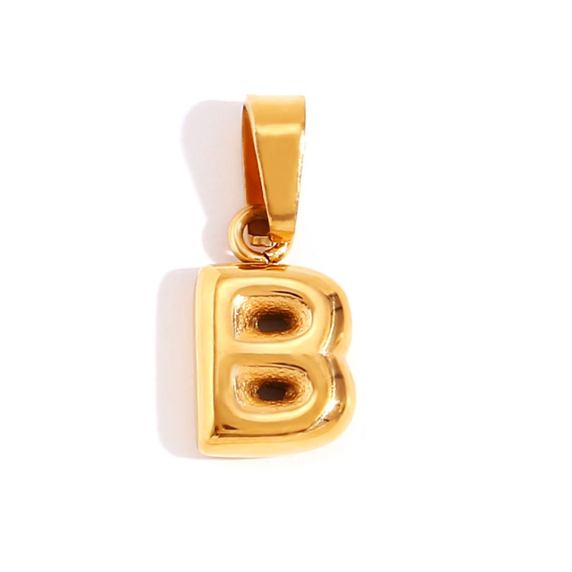 Esme - Bubble Letter Necklace Gold