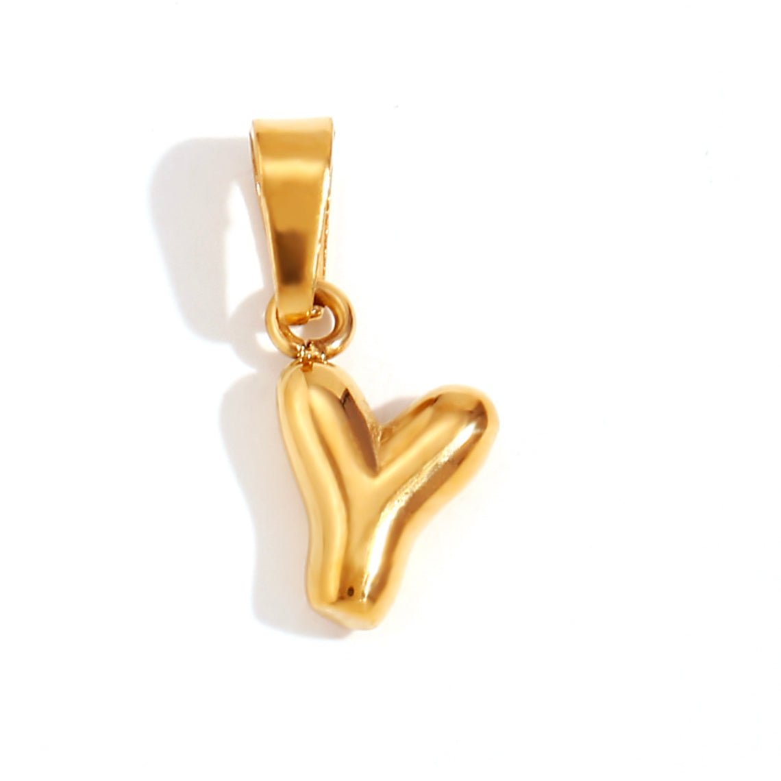 Esme - Bubble Letter Necklace Gold