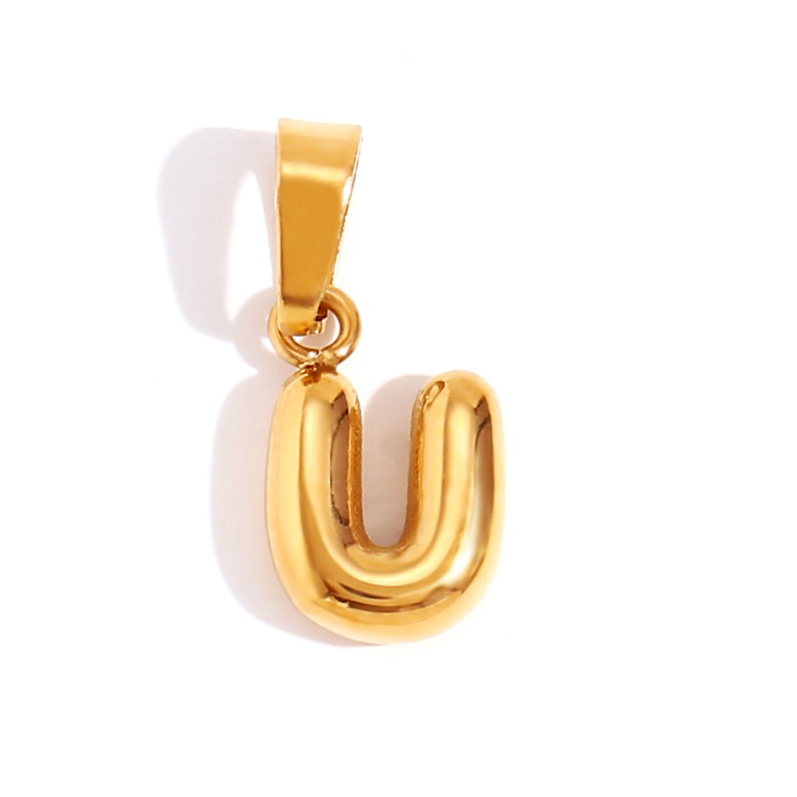 Esme - Bubble Letter Necklace Gold