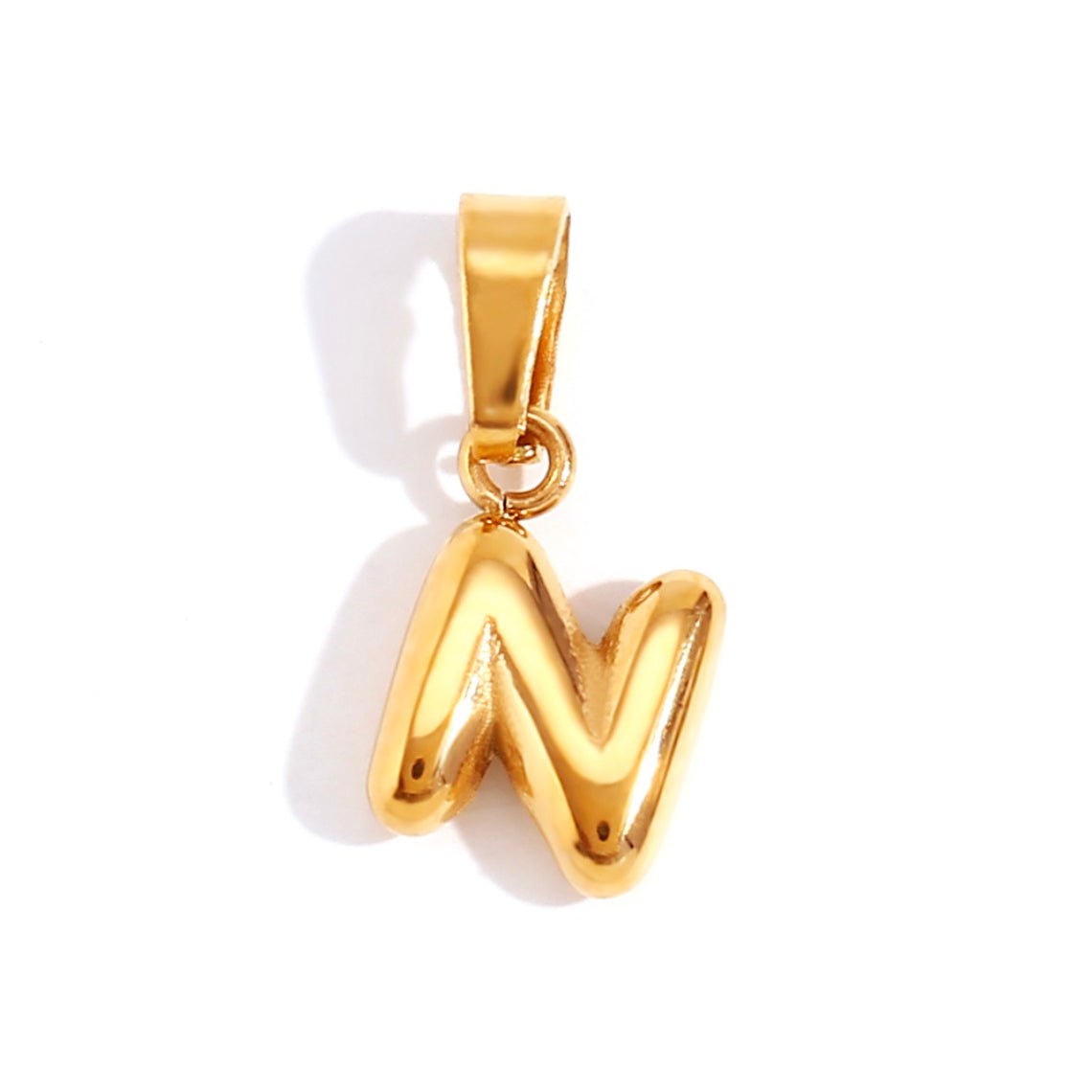 Esme - Bubble Letter Necklace Gold