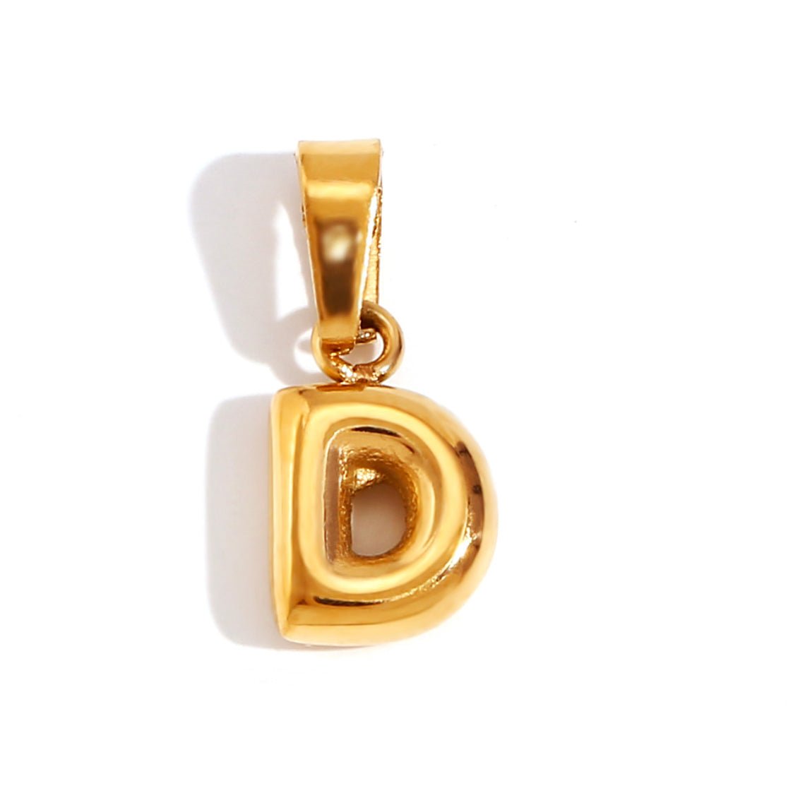 Esme - Bubble Letter Necklace Gold