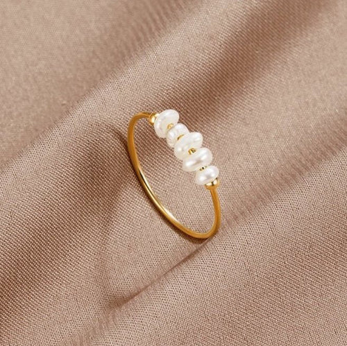 Brielle - Freshwater Pearl Gold Ring