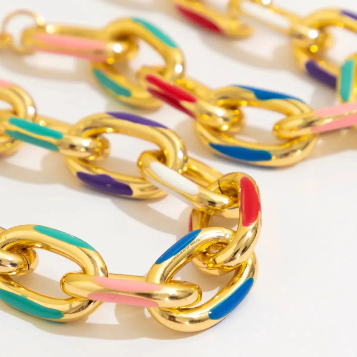 Ella - Colorful Chain Bracelet and Necklace Set
