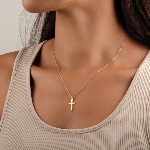 Cross-Shine: Vertical Cross Pendant